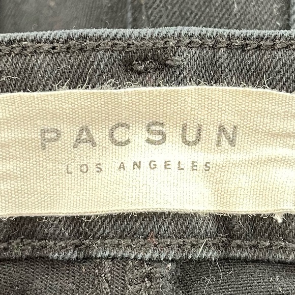 PacSun High-Rise Skinniest Ankle Jeans in Black, Distressed Details, Women's 30 - Picture 5 of 7